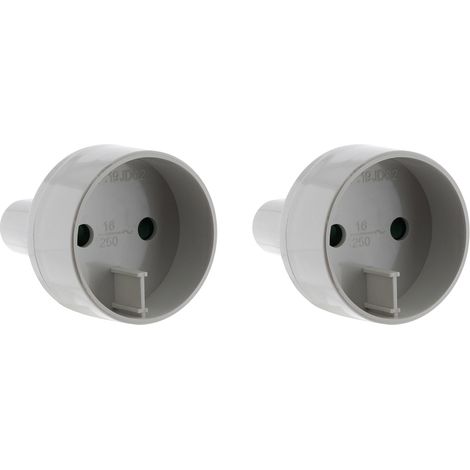 Lot de 2 adaptateurs voyage UE/USA - Blanc - Zenitech