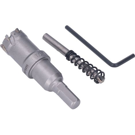 Hartmetall-Lochsägen-Set mit dicken Metallzähnen, inklusive Sechskantschlüssel und Kernbohrer (22 mm / 0,9 Zoll) (1/5)