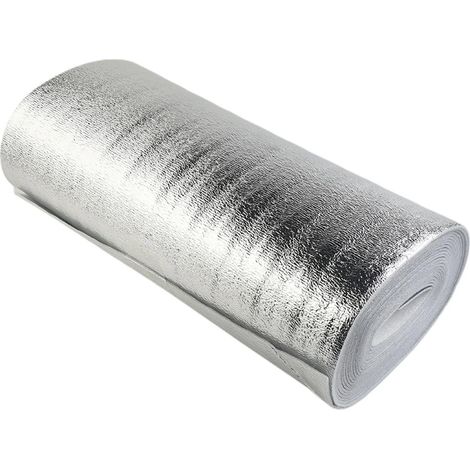 Coussin isolant en mousse aluminium pour murs, toit et plafond, à action rapide et antichoc, 40 cm x 5 m