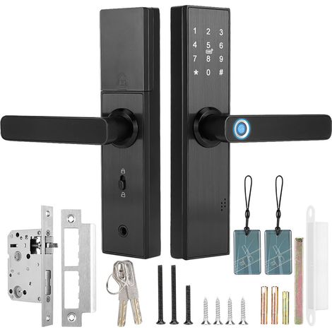 1 Serrure, écran tactile, WiFi, empreinte digitale, carte à puce, clé mécanique, maison (1/5)