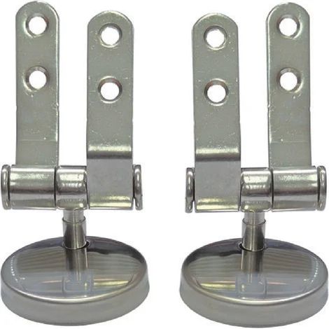 Fissaggi con viti per sedile WC in metallo cromato (1/4)