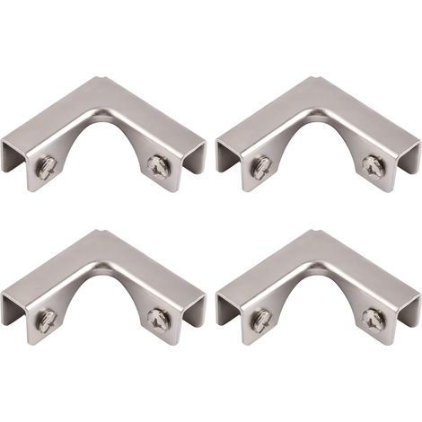 4 x 2 Way Steel Cold Rolled Glass Connector for Fixing or DIY Aquarium Wind Protection Glass Display Case for 6-10mm Thickness (1/5)