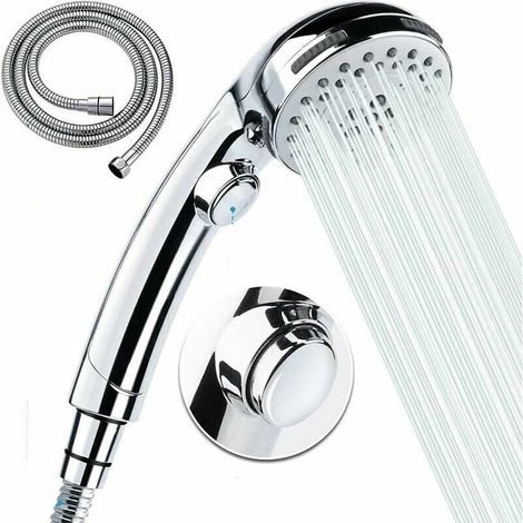 Green Mobility-Pommeau de douche main bouton multifonction cinq vitesses pommeau de douche de bain pressuris conomie d'eau (1/5)