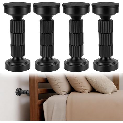Lot de 4 entretoises de lit réglables, 40 à 115 mm, Butées de tête de lit, Anti-tremblement, Support de lit épais, Pour lits (1/5)