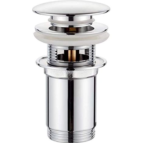 G104 Bouchon Vidage Salle de Bain, Bonde de Lavabo Pop-up, Chromé, Argent S, Métal, Exclusivité Amazon (1/5)