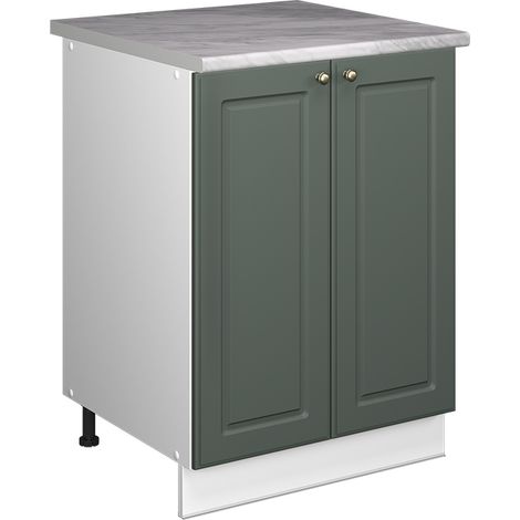 Mobile lavello cucina Fame-Line, Verde-oro rustico/Bianco, 60 cm, Vicco (1/5)