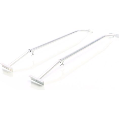 Wiltec Staffe telo per rimorchi leggeri e carrelli appendice, 2 barre allungabili 100-145cm, in alluminio