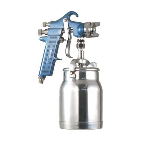 Prevost – Pistolet à peinture pneumatique par aspiration – Pression d'alimentation 3,5 à 5 bars – Buse inox 1,6mm pour peintures fluides – Godet anti-gouttes