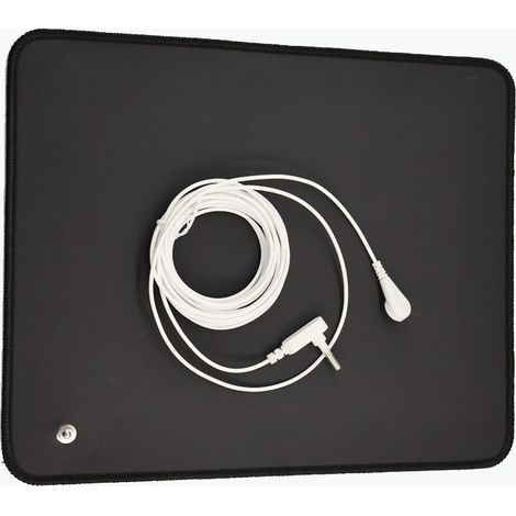 Filiyano-Tapis de mise à la terre noir grand format pour la thérapie des pieds des personnes âgées - Soulage l'anxiété - Promotion