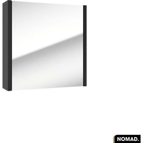 Amoire/Miroir de salle de bain NOMAD NOIR 60 x 60 x 15 cm (1/3)