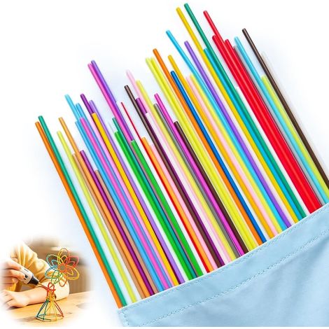 Lot de 320 filaments de 32 couleurs pour stylo 3D Start Pen 2,5 mm PCL basse température d'impression 3D Recharges pour stylo 3D Start + Pen (1/5)