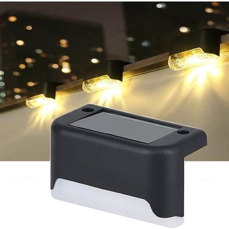 Set of 12 solar garden lights - Waterproof - Wall-mounted - Warm white light