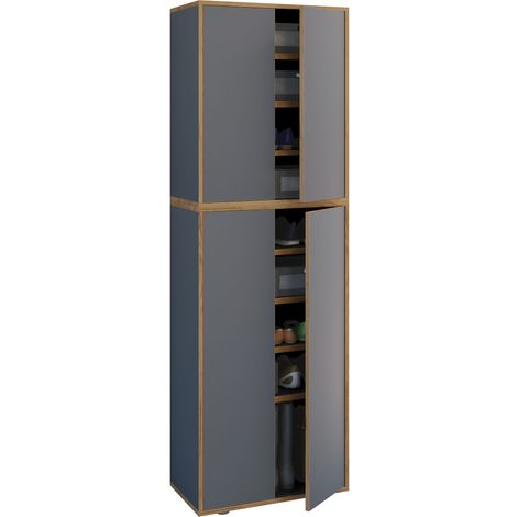 Grande armoire à chaussures en bois XXL Salia B60 60x183x33 - VCM (1/2)