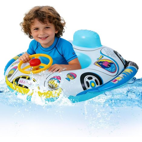 Bouee Piscine Bebe Bateau Gonflable avec Volant dossiers Bateau Gonflable, Bouée Bébé, 6 Mois, Volant, dossiers, Piscine, Plage, , Sécurité, Confort, Amusement, Bébé (1/5)