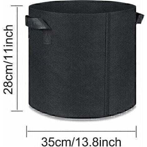 Sacs de Plantation, Lot de 6 Sac à Plantes 30L en Non Tissé Pots pour Tomates, Fraises, Poivrons, Carottes - 7 Gallons Noirs (1/4)
