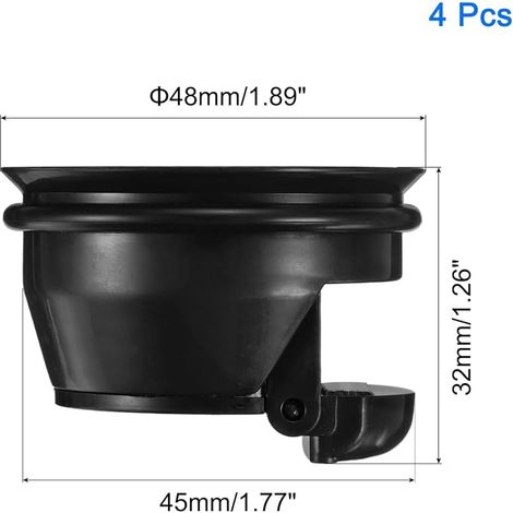 Anti-Odor Core for Floor Trap Plastic Black  Hair Catcher for Shower, Kitchen, Bathroom, Balcony (1/4)