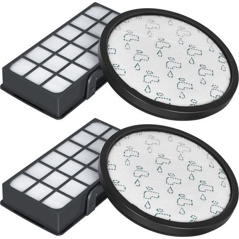 Filtres HEPA pour Rowenta X-Trem Power Cyclonic RO6984EA RO6941EA RO6963EA RO6921EA RO6971EA RO6993EA (Modèle RO69XX) Aspirateurs, Filtre de Rechange Accessoires ZR006001 (Lot de 2)