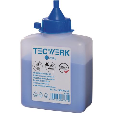 TECWERK Schlagschnurkreide 250g blau Ku.-Flasche TECWERK (1/2)