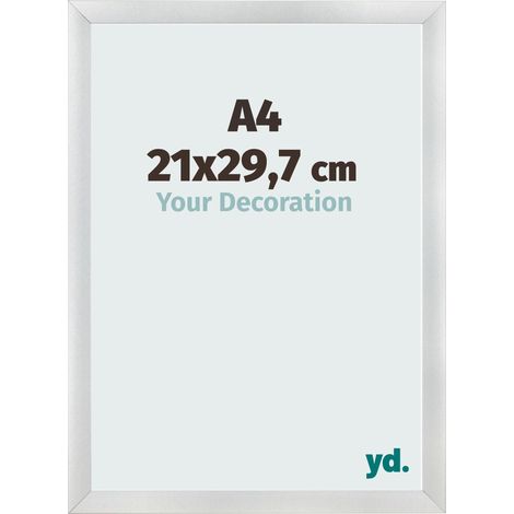yd. - Cadre photo A4 21x29.7 - Argent Mat - MDF - Pisa (1/5)