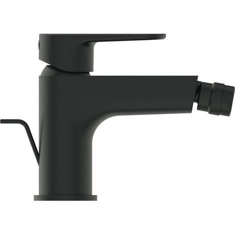 Robinet de bidet IS Cerafine O avec évacuation, longueur 132 mm, noir soie