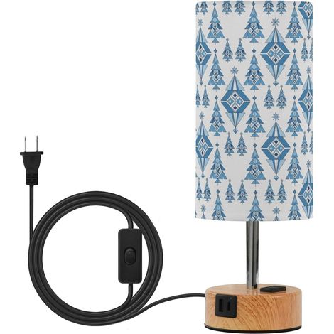GuoChe Lampe de table chevet avec ports USB C + A, motif arbre (1/5)