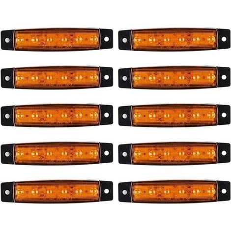 Feux de Position Camion 10PCS LED Feux De Signalisation Latéraux Feux de Gabarit Latéraux DC 12V LED Feux De Position CôTé Lampe Accessoires De Camion pour Bus Camions, Remorques