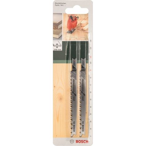 Accessories 2609256763 HCS - U 234 X Lame de scie sauteuse pour Coupe courbe nette Epaisseur 2-65 mm