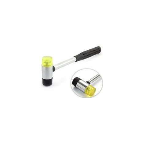 Maillet en caoutchouc double face noir, diamètre pour bricolage et artisanat – (1/5)