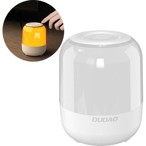 Dudao kabelloser Bluetooth 5.0 RGB-Lautsprecher 5W 1200mAh Musik weiß (1/5)