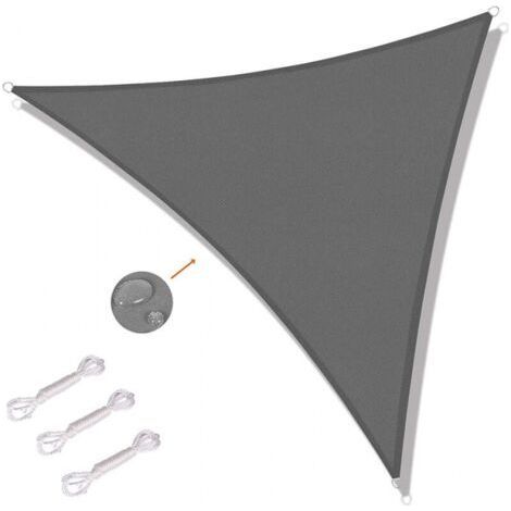 Dreieckiges Sonnensegel 4 x 4 m – Hochdichtes Polyethylengewebe 220 g/m² – UV-Schutz und wasserdicht – Einfache Montage (1/5)
