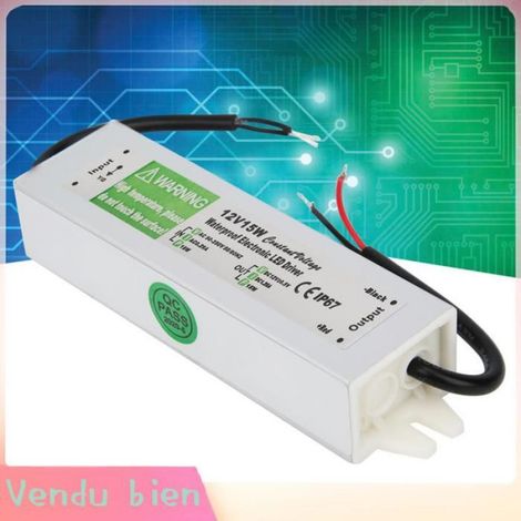 Garosa Alimentation étanche Alimentation Électrique Étanche 15W AC90-250V Transformateur LED IP67 Pour bricolage alimentation (1/5)