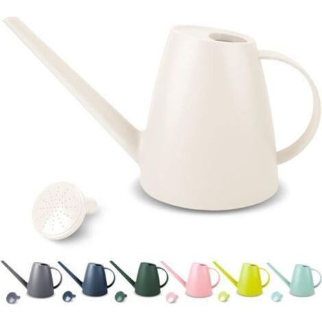 1 arrosoir pour plantes d'intérieur, petit arrosoir pour plantes d'intérieur et fleurs de jardin, arrosoir à long bec pour plantes d'extérieur 1,8 L 1/2 gallon (blanc) (1/5)