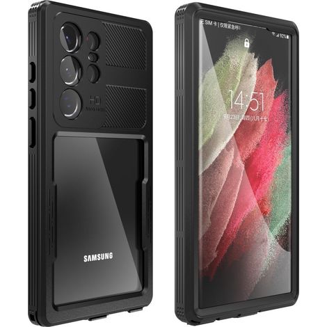 Étui étanche IP68 pour Samsung Galaxy S23 Ultra, noir (1/5)