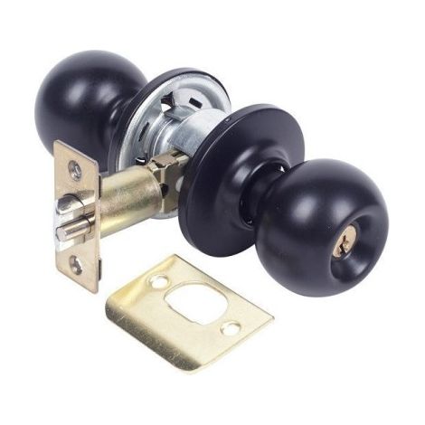 Pomo Puerta 70Mm 3900U0Negro Negro Entrada Bola Tesa