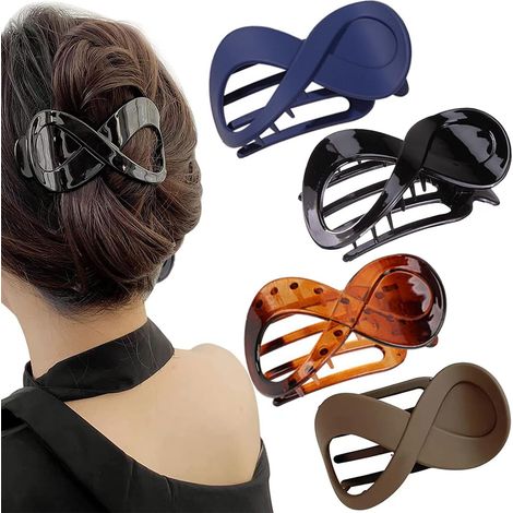 Set mit 4 flachen französischen Haarspangen (1/5)