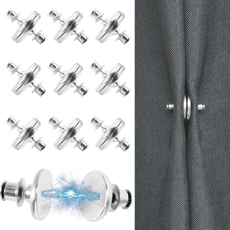 Aimants pour rideaux argentés 20 mm (1/2)
