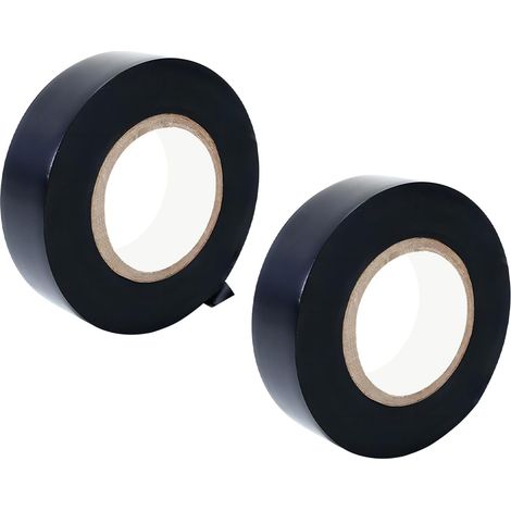2 Rouleaux Ruban Adhésif Isolant, 18mm x 20m Ruban Adhésif Isolant Électrique, Ruban D'étanchéité PVC, pour L'isolation Noir