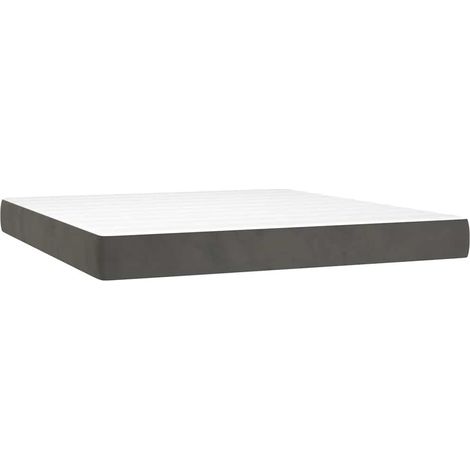 Maison Exclusive - Materasso a Molle Insacchettate Rigidità Media Grigio Scuro 160x220x20 cm in Velluto