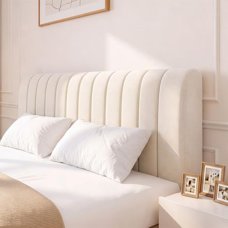 Housse de tête de lit - Anti-poussière - Housse de tête de lit matelassée - Housse de tête de lit épaisse tout compris pour chambre à coucher (70 x 200 cm) (1/5)