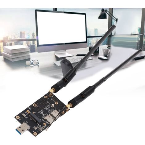 Adaptateur NGFF M.2 vers USB3.0 avec Double Slot SIM et Antennes pour Module LTE/4G/5G (1/5)