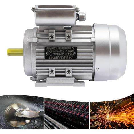 0.75kw moteur monophasé bétonnière, 1400u / min moteur pour compresseur Heavy Duty AC moteur, indice de protection IP 55