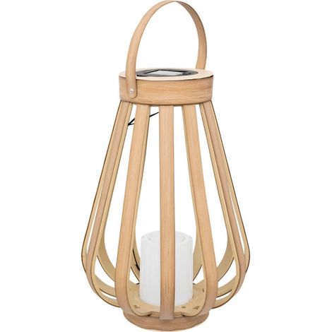 Lanterne d'Extérieur Solaire "Aria" 34cm Naturel (1/4)