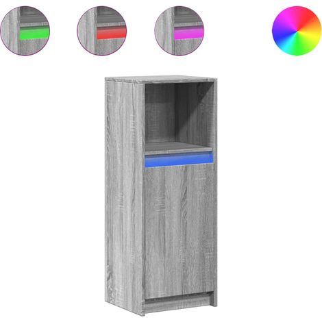 Maison Exclusive - Credenza con LED Grigio Sonoma 38x34x100cm in Legno Multistrato