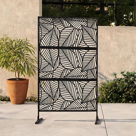 Clôture de jardin preto en aço 122 x 45 x 198 cm (1/5)