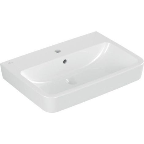 Villeroy & Boch O.novo - Lavabo sobre encimera, 65x46 cm, con rebosadero, orificio para grifería, CeramicPlus, blanco alpino 4A41KGR1 (1/4)