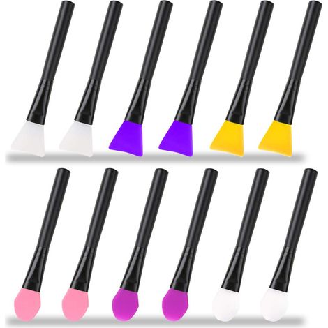 JSSEVN - Set of 12 silicone magic brushes with epoxy resin applicator for DIY projects, mixing and spreading on acrylic cups (1/5)