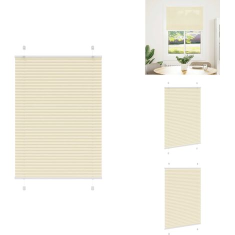Plissee Creme 90x100 cm Stoffbreite 89,4 cm Polyester - Plissee - Plissees - Faltrollo - Jalousie (1/5)