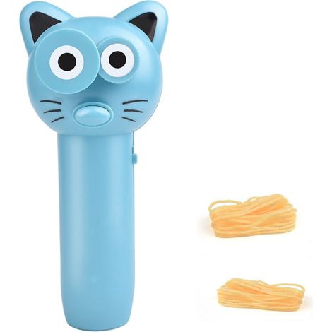 Lanceur de corde, jouet de décompression original, hélice électrique pour chat, corde bleue (couleur aléatoire) (1/5)