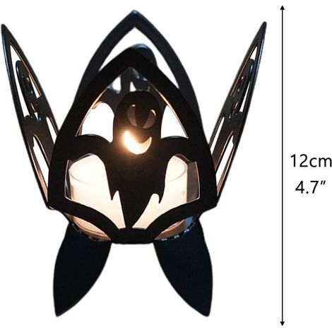 Bougeoir citrouille d'Halloween, objet décoratif à faire soi-même en fer forgé – thème fantôme (1/5)