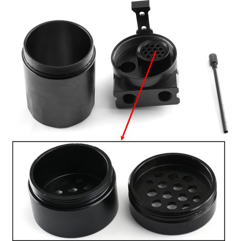 Réservoir de récupération d'huile avec filtre et réservoir de reniflard, en aluminium universel à chicanes OCC025